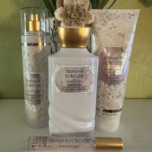 NEW BBW (4) PC ALWAYS & FOREVER BODY CARE BUNDLE